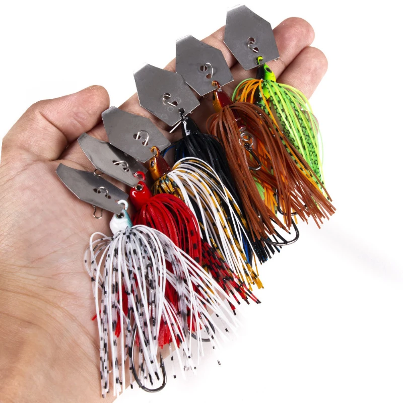 Fishing Lure Buzzbait - 6 قطعة/المجموعة Chatterbait الصيد السحر عدة