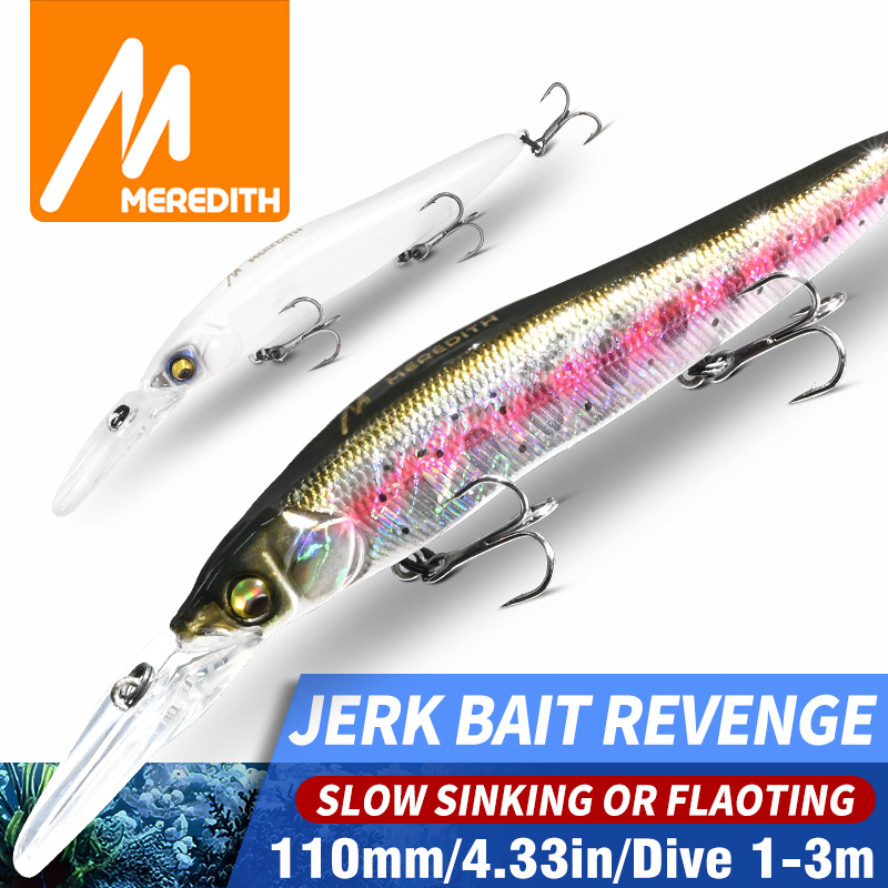 Fishing Lure Jerkbait - طُعم صيد ميريديث مينو ووبلر 110
