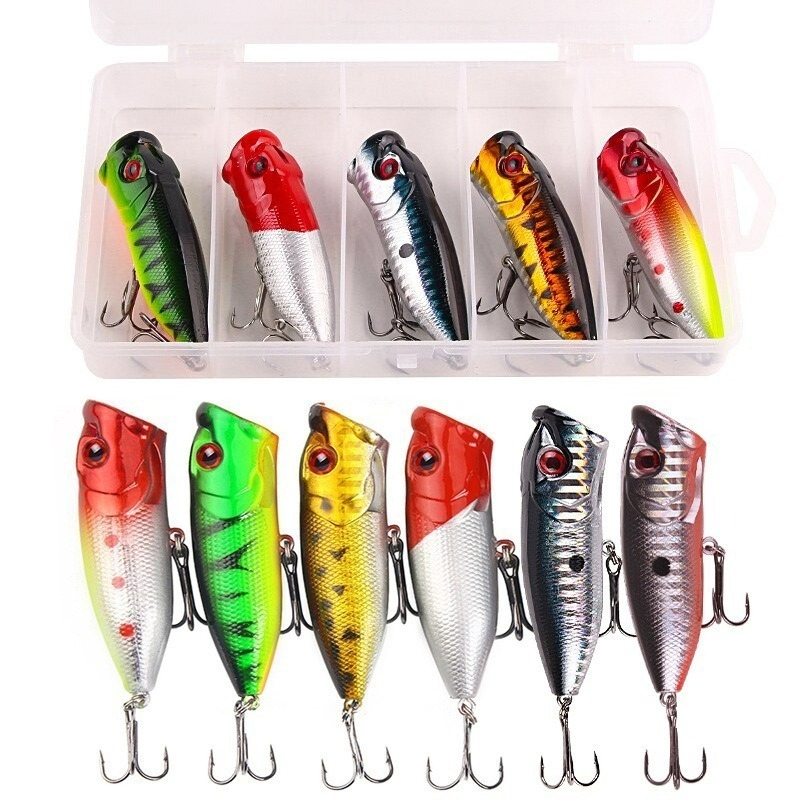 Fishing Lure Topwater - 6 قطعة 6 ألوان (حقيبة opp)/5