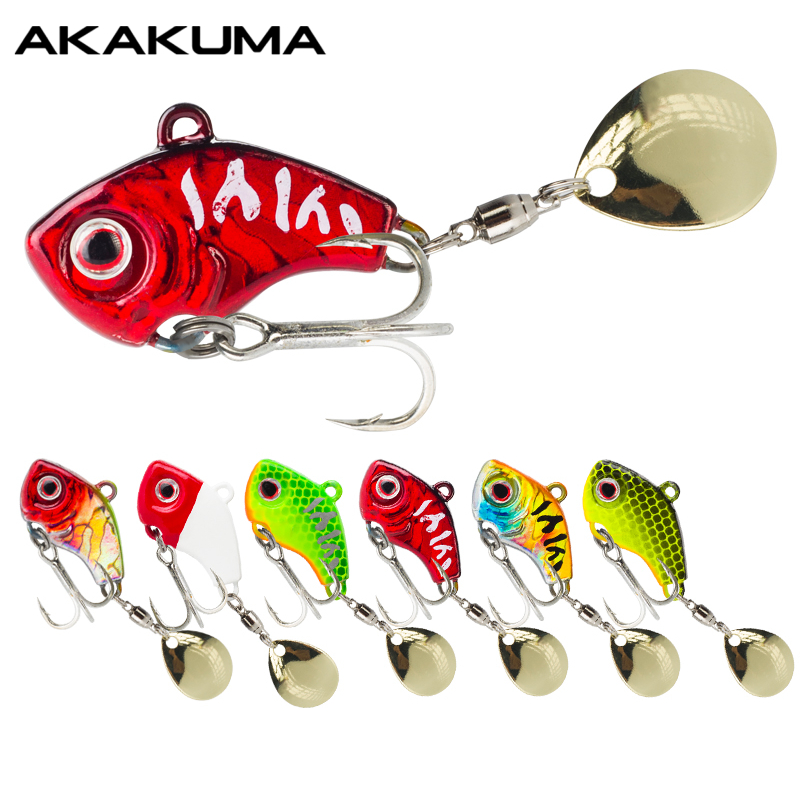 Fishing Lure Crankbait - 6 قطع طُعم صيد معدني دوار