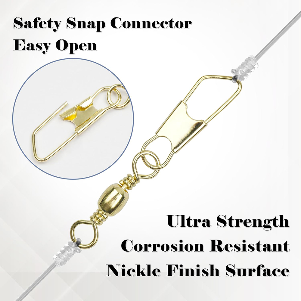 برميل صيد ذهبي دوار مع موصل نح - مراجعة Fishing Lure Accessories وسعره