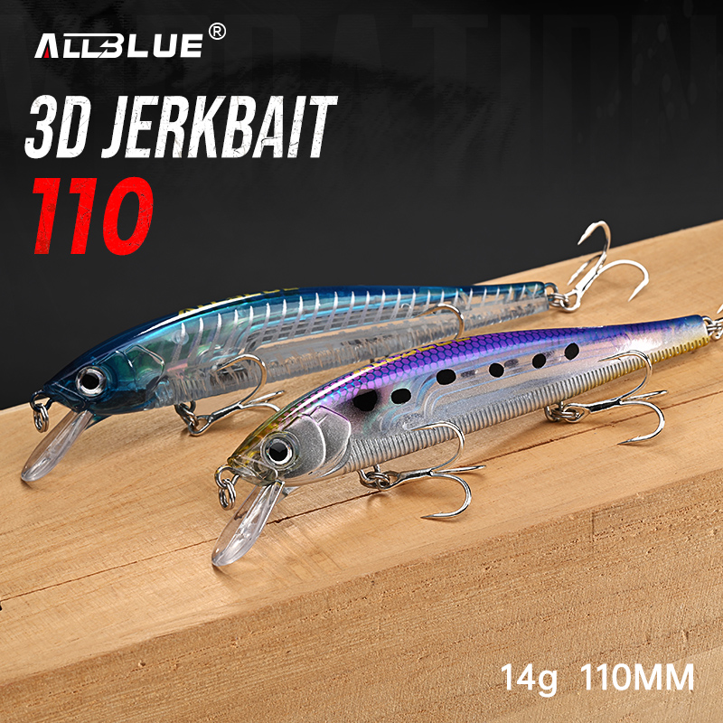 ALLBLUE طعم صيد صناعي ثلاثي ال - مراجعة Fishing Lure Jerkbait وسعره