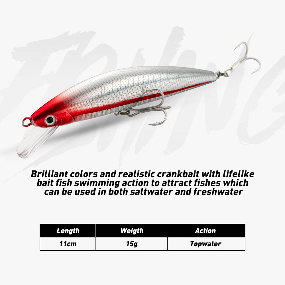 الصيد إغراء غرق البلمة 13 سنتي - مراجعة Fishing Lure Jerkbait وسعره