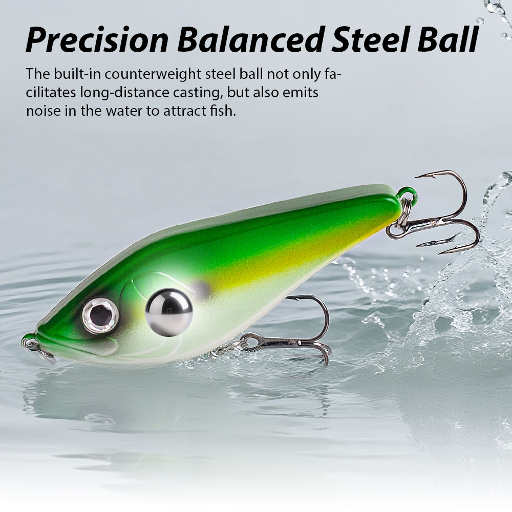 طعم صيد سمك المسك 80 مم/15.5 ج - مراجعة Fishing Lure Jerkbait وسعره