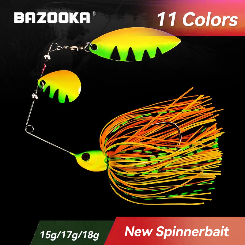 بازوكا 15 جرام 18 جرام سبينيرب - مراجعة Fishing Lure Spinnerbait وسعره