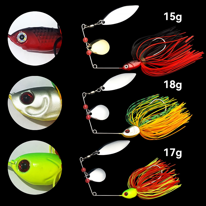 بازوكا 15 جرام 18 جرام سبينيرب - مراجعة Fishing Lure Spinnerbait وسعره