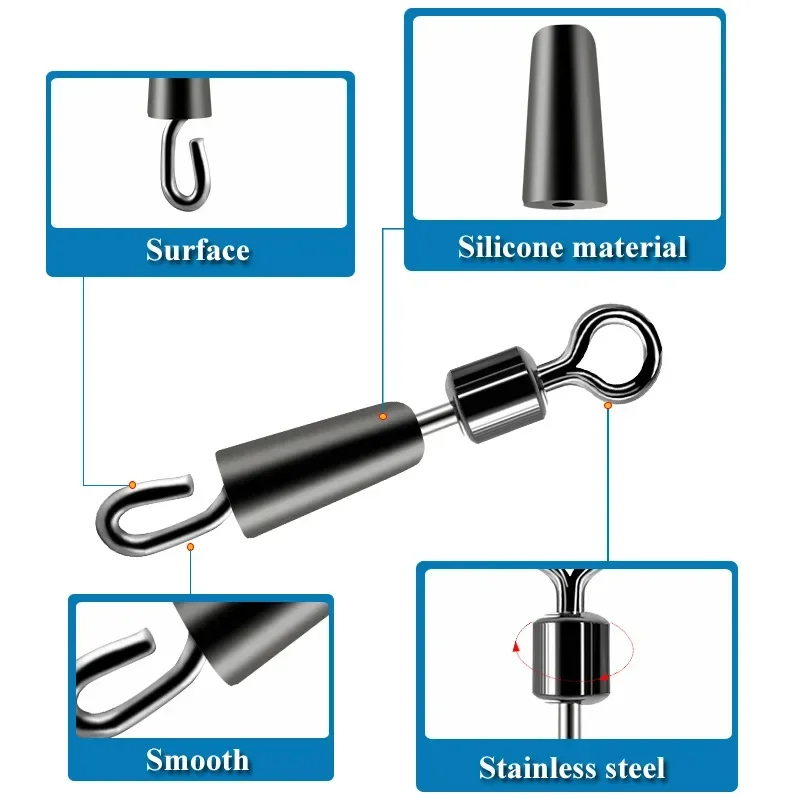 30-90 قطعة موصل دوار للصيد من  - مراجعة Fishing Lure Accessories وسعره