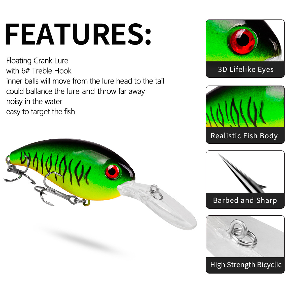 1 قطعة كرانكبيت الصيد السحر ال - مراجعة Fishing Lure Jerkbait وسعره
