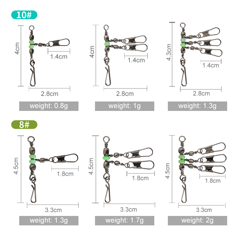 جديد 8 #   10 #   مفصلات دوارة - مراجعة Fishing Lure Jig وسعره