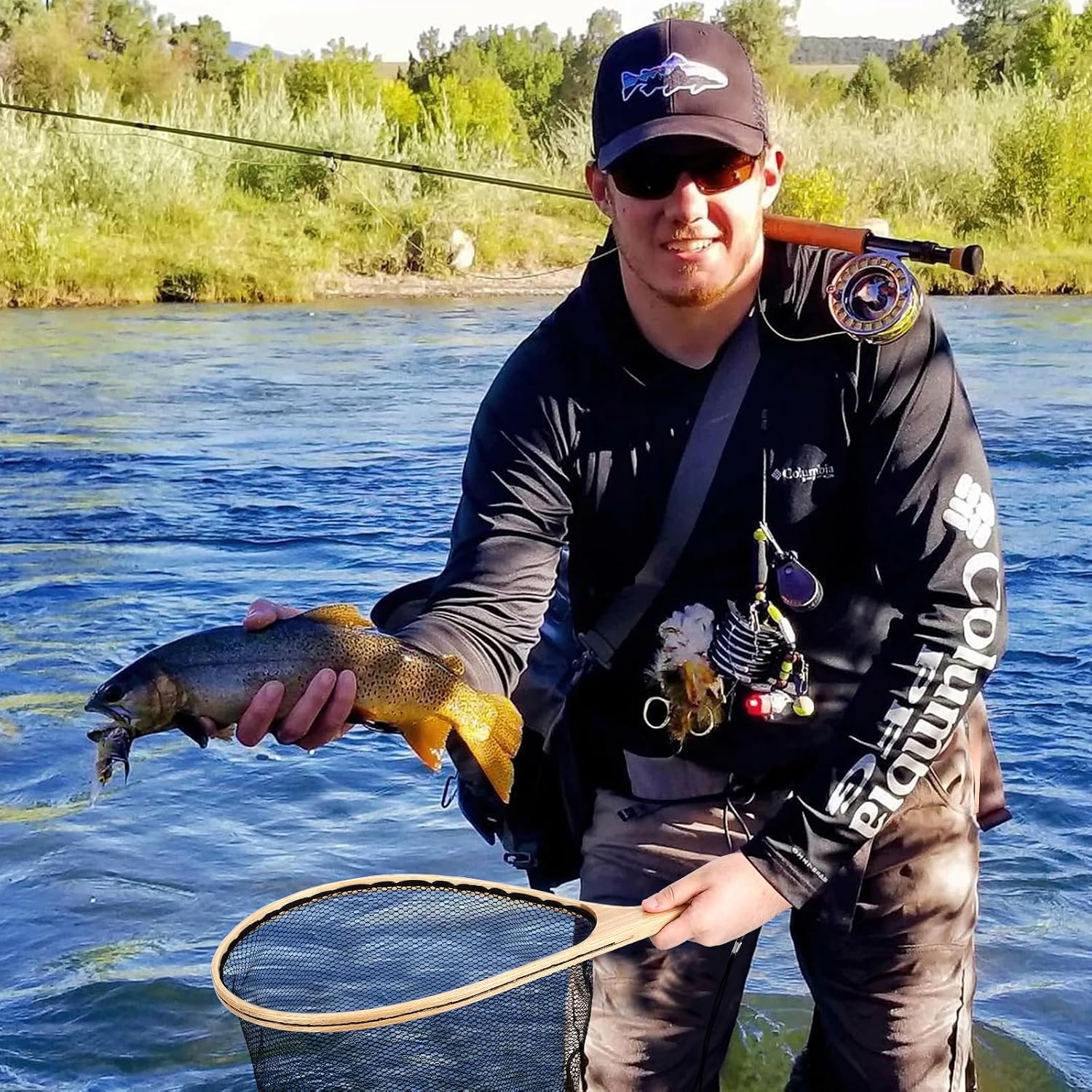 شبكات صيد خشبية بمقابض، خفيفة  - مراجعة Fishing Lure Spinnerbait وسعره