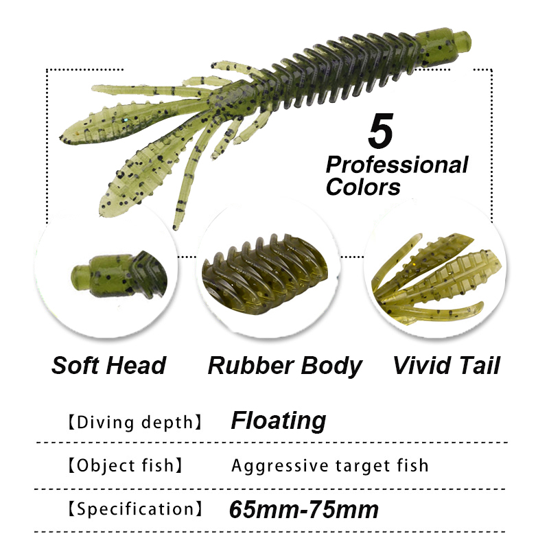 ويستباس 5 قطعة لينة الطعوم الي - مراجعة Fishing Lure Spinnerbait وسعره