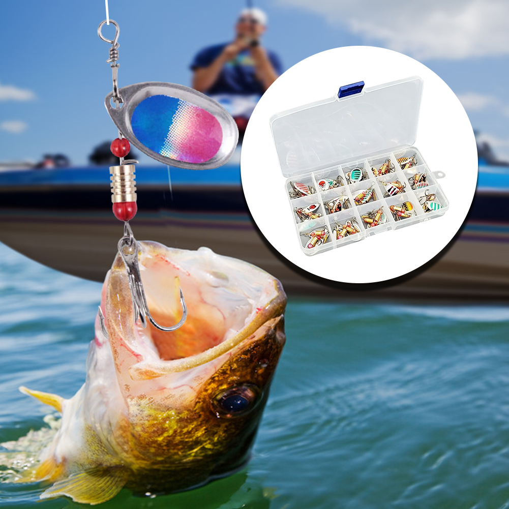30 قطعة طُعم صيد معدني دوار عل - مراجعة Fishing Lure Crankbait وسعره