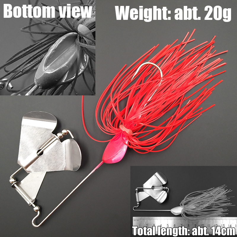 Wusanban Lunker Spinner الطعوم - مراجعة Fishing Lure Buzzbait وسعره