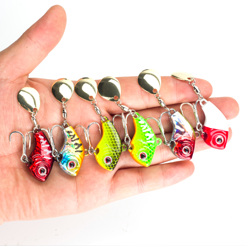 6 قطع طُعم صيد معدني دوار غاطس - مراجعة Fishing Lure Crankbait وسعره